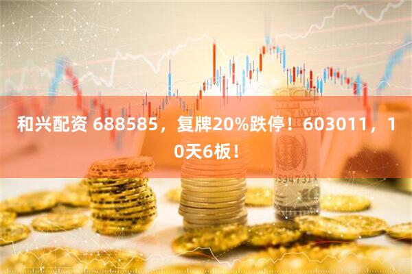 和兴配资 688585，复牌20%跌停！603011，10天6板！